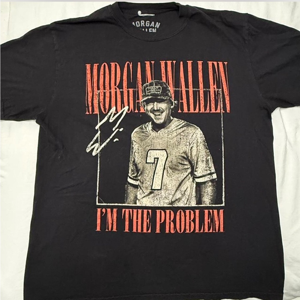 Morgan Wallen imthe problem official tour 2025 black Tshirt
